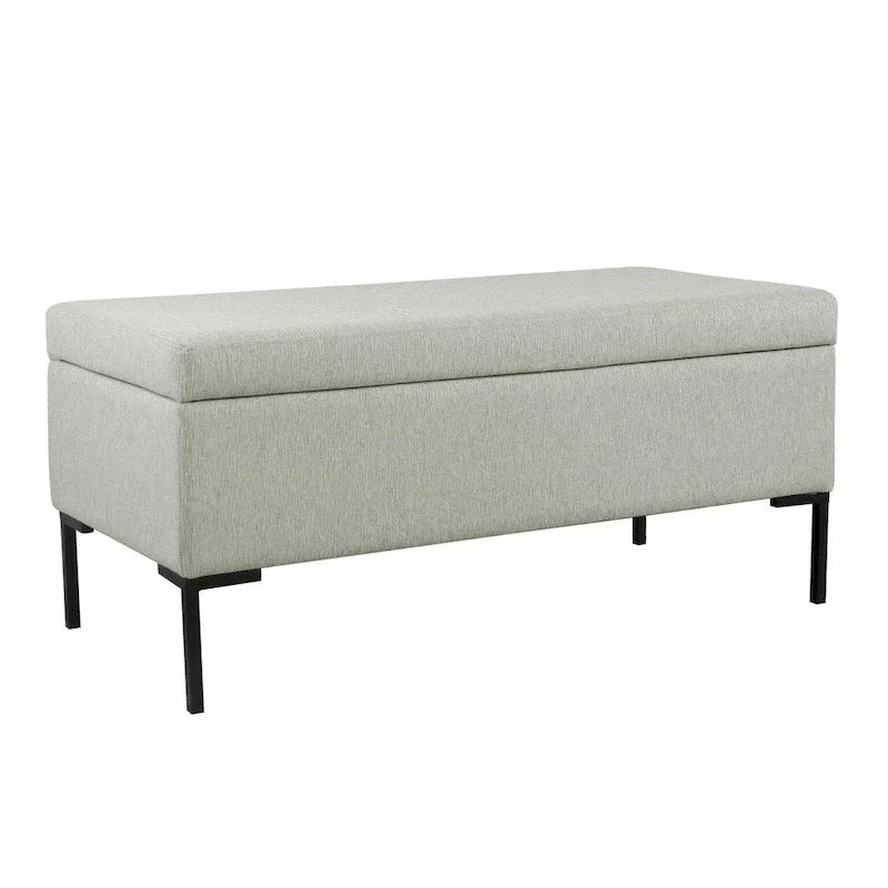 HomePop Metal-Leg Storage Bench