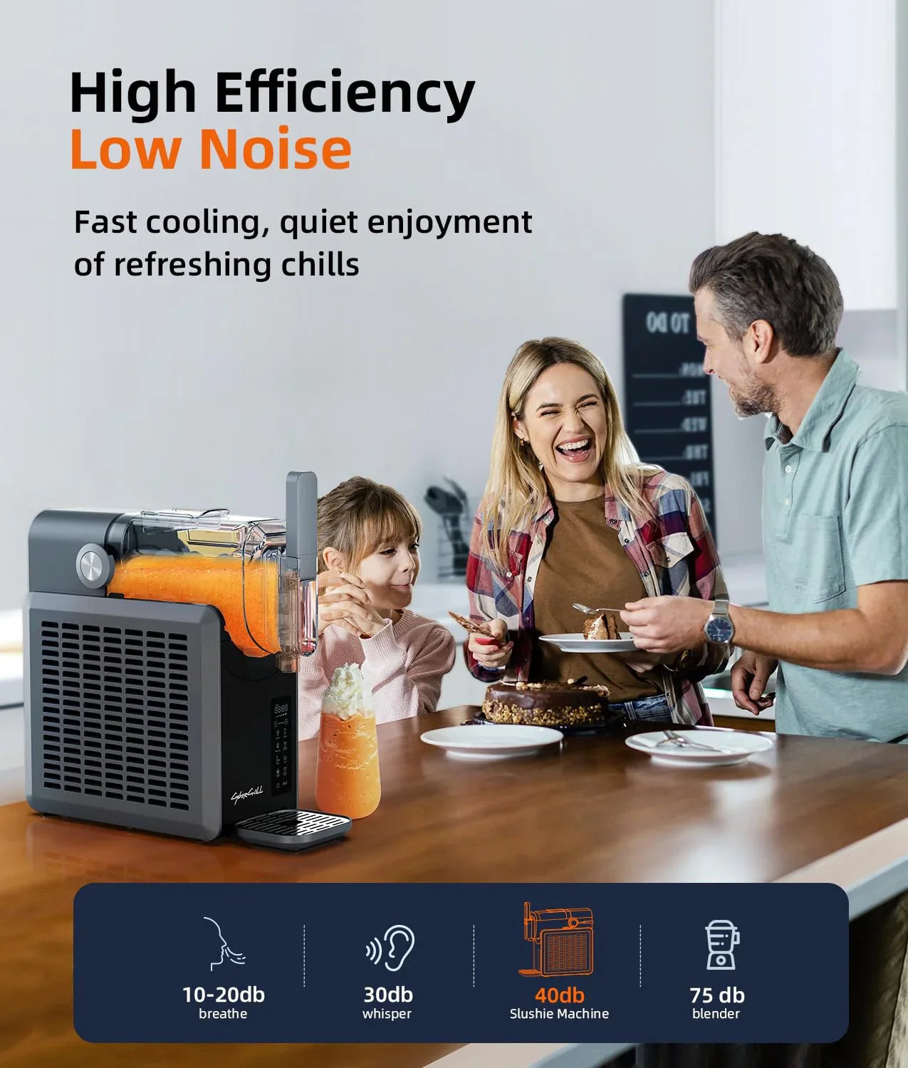 Slushie Machine,24-Hour Delay Start&Cold Retention, 68 oz Slushy Machine with Self-Cleaning Function, Frozen Drink Maker with 5 Preset Programs,Frozen Margaritas, Frapps, and More