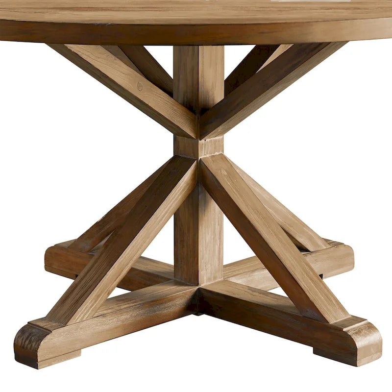 iNSPIRE Q Artisan Benchwright X-Base 48-Inch Round Dining Set