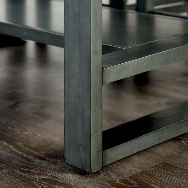 Isolde Black 60-Inch Solid Wood Counter Height Dining Table with Drawers by Furniture of America
