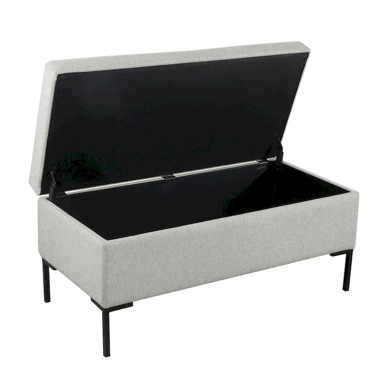 HomePop Metal-Leg Storage Bench