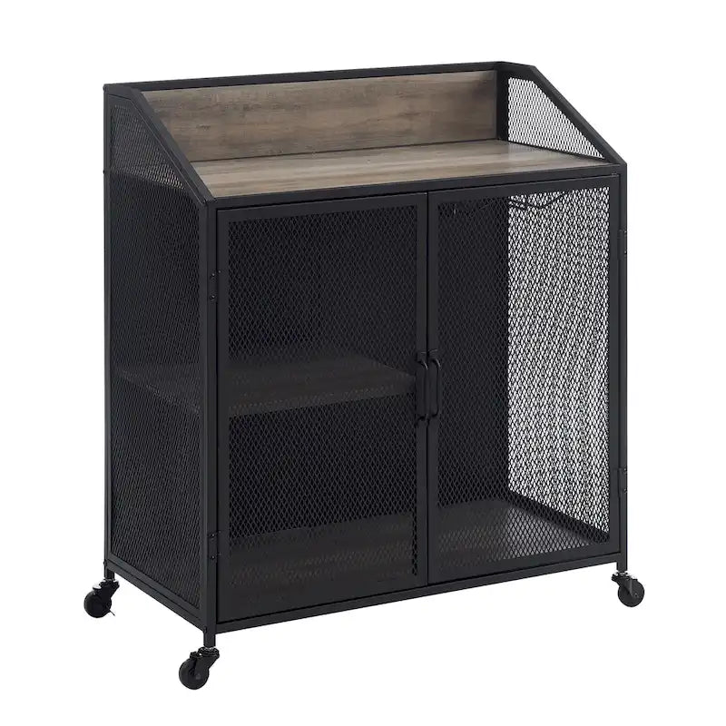 Middlebrook Pierpont Industrial-Style Mesh Bar Cabinet