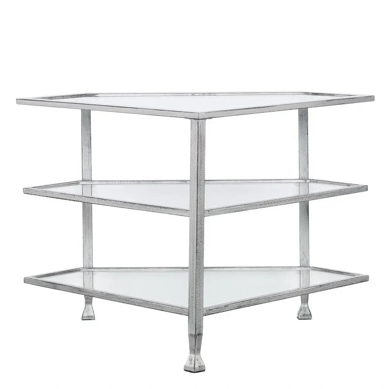 SEI Furniture Jensen Metal Corner TV Stand for Screens up to 33.25 inches