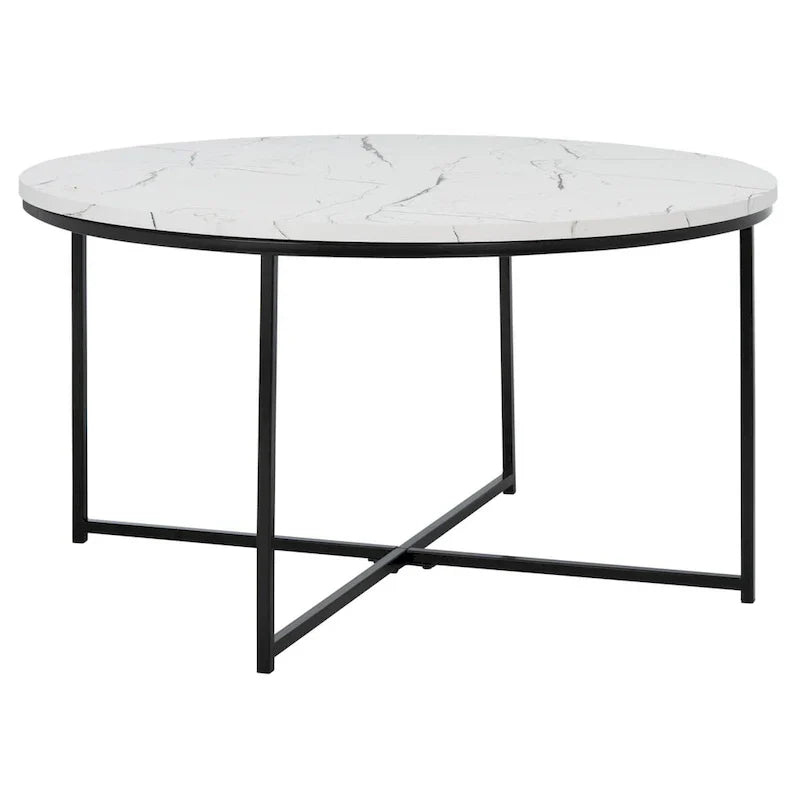 SAFAVIEH Alverda Marble Coffee Table - Dimensions: 35" W x 35" D x 19" H