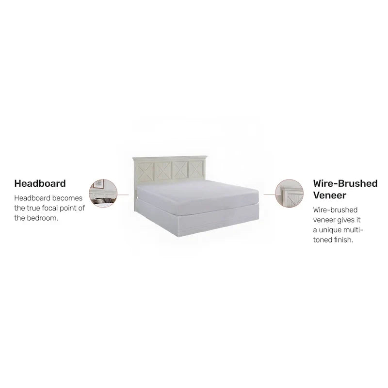 Homestyles Off-White Seaside Lodge King Headboard