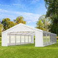 Outsunny 40’x20′ Heavy Duty Party Tent with Removable Sidewalls & Windows, White