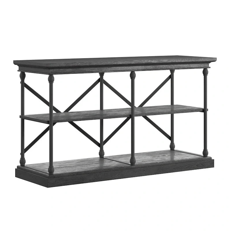 iNSPIRE Q Artisan Barnstone Iron and Wood Entryway Console Table