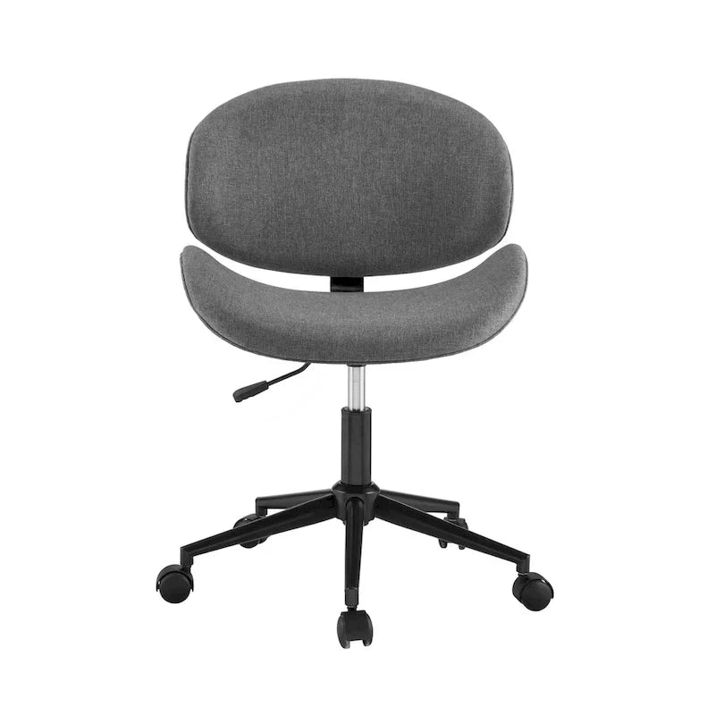 Mid-Century Modern Adjustable Office Chair with Swivel & Casters