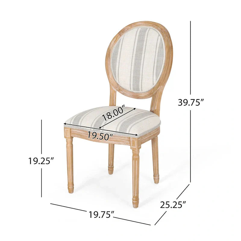 Set of 2 Phinnaeus French Country Fabric Dining Chairs by Christopher Knight Home