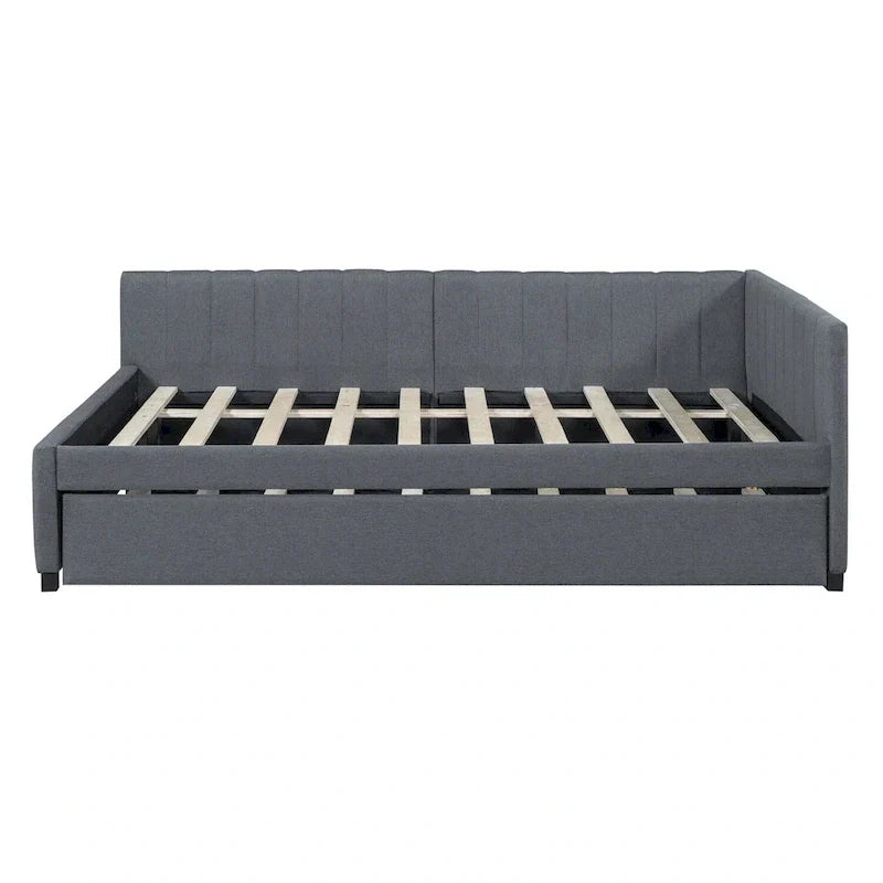 Merax Upholstered Full-Size Daybed with Trundle Feature