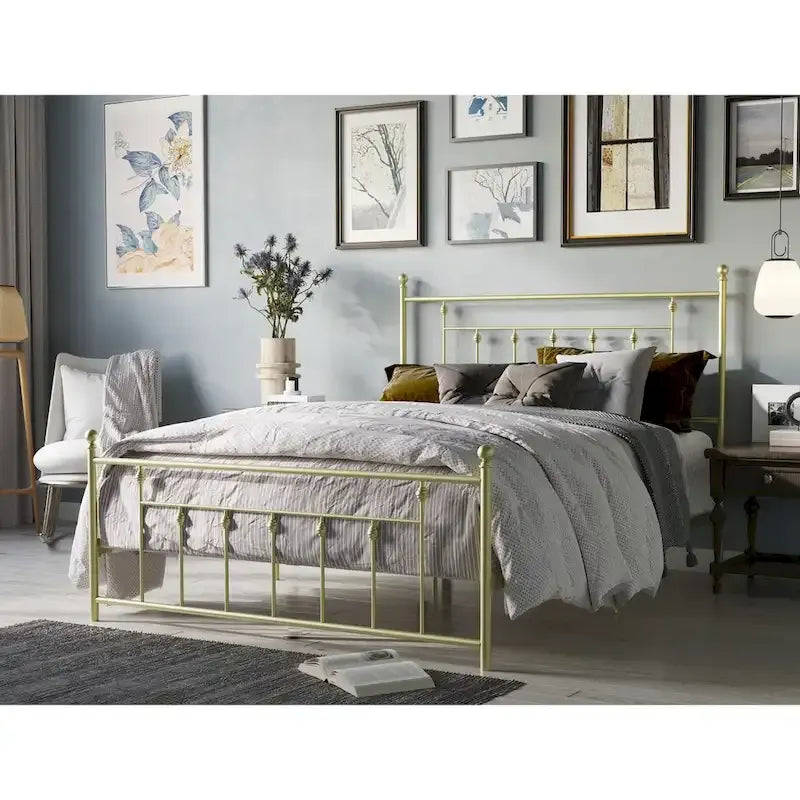 Melia Metal Bed Frame with Platform Design