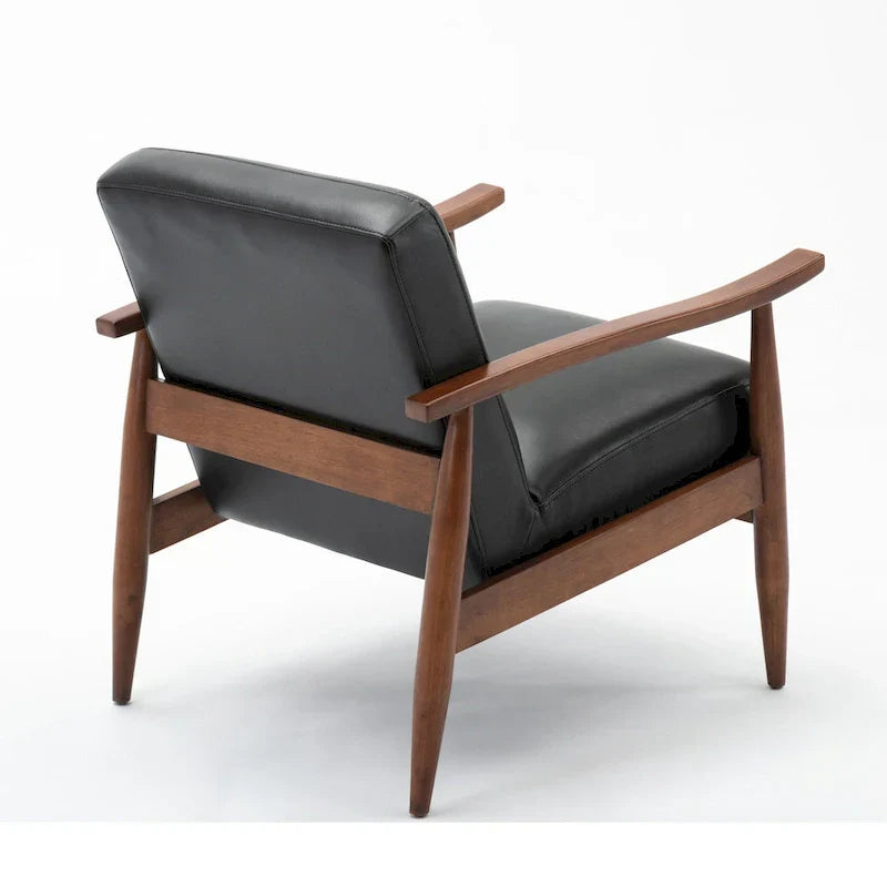 Greyson Living Anna Faux Leather Accent Chair with Wood Base