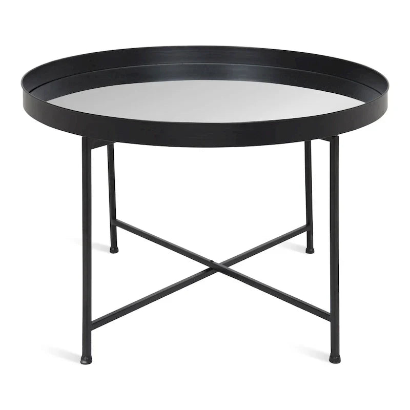 Kate and Laurel Celia 28.25-Inch Round Metal Coffee Table