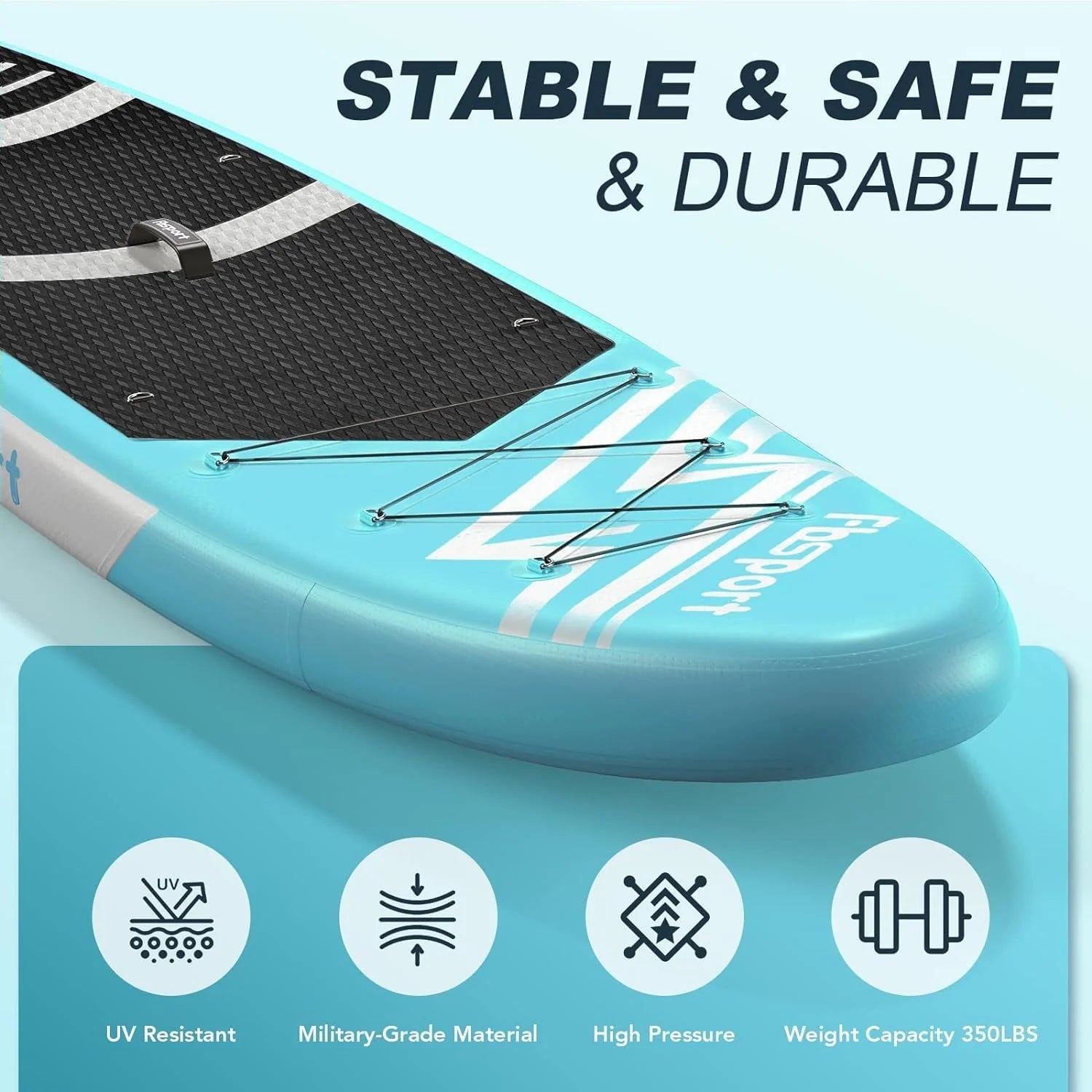Premium Stand Up Paddle Board Yoga Board with Durable SUP Accessories & Carry Bag | Wide Stance Surf Control Non-Slip Deck Leash Paddle and Pump for Youth & Adult