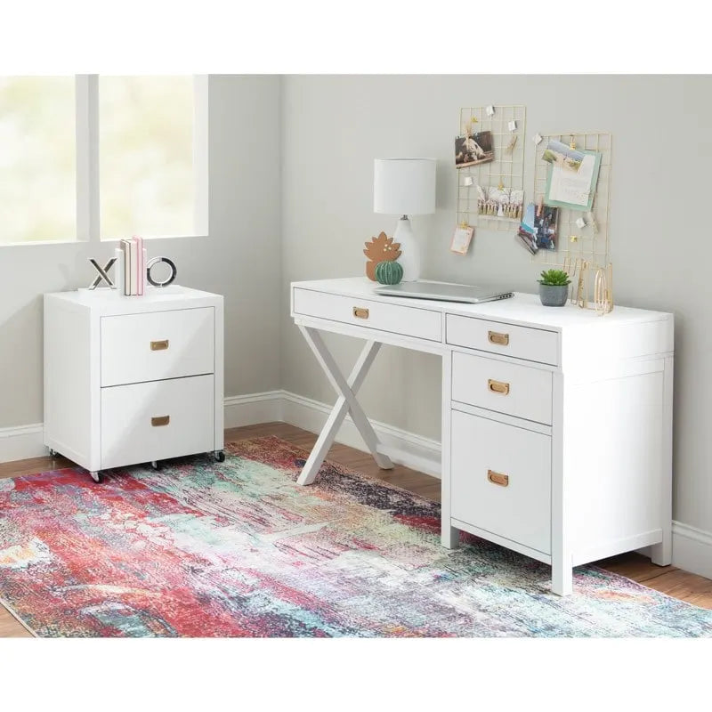Linon Poppy Side Storage Writing Desk