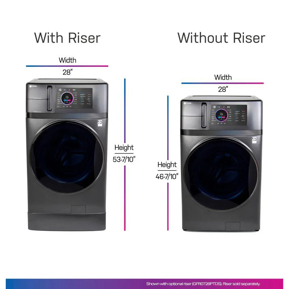 Profile 4.8 cu. ft. UltraFast Combo Washer Dryer with Ventless Heat Pump Technology in Carbon Graphite