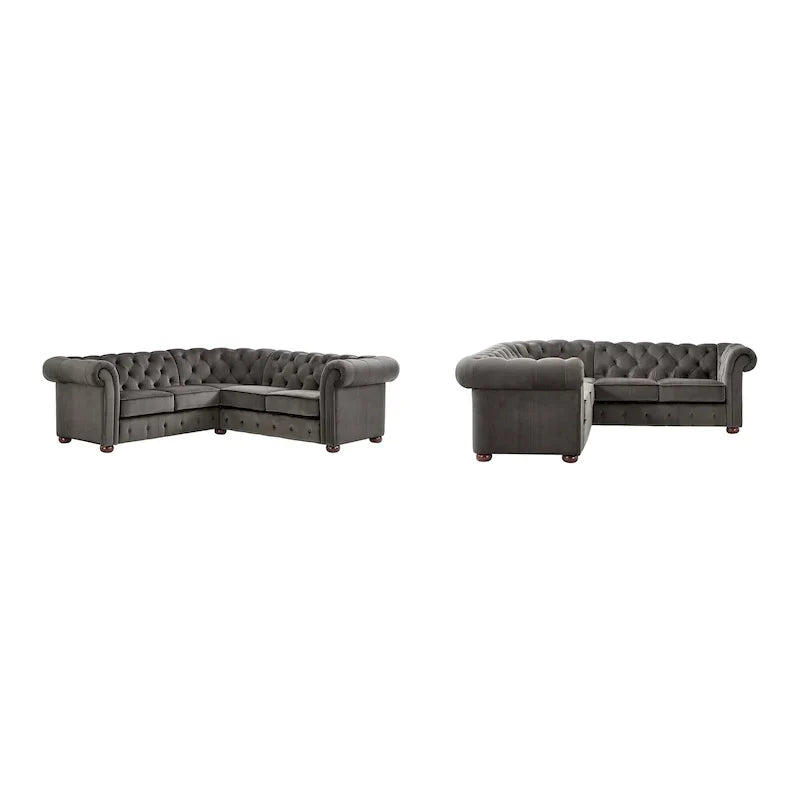 Gdansk 5-Person L-Shaped Chesterfield Sectional Sofa