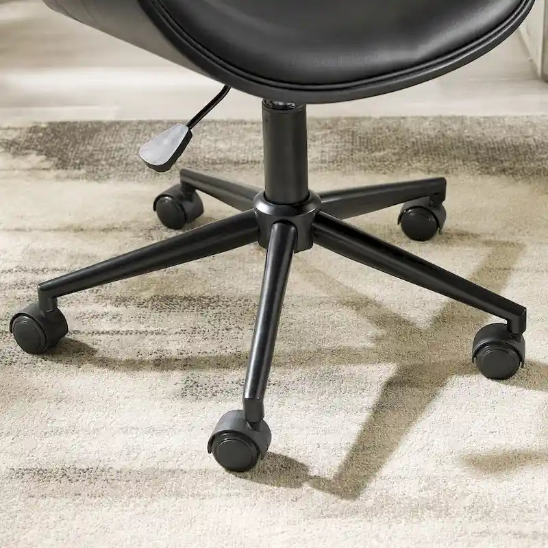 Mid-Century Modern Adjustable Office Chair with Swivel & Casters