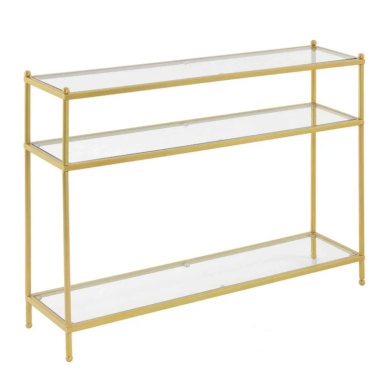 Royal Crest 3-Tier Glass Console Table by Convenience Concepts