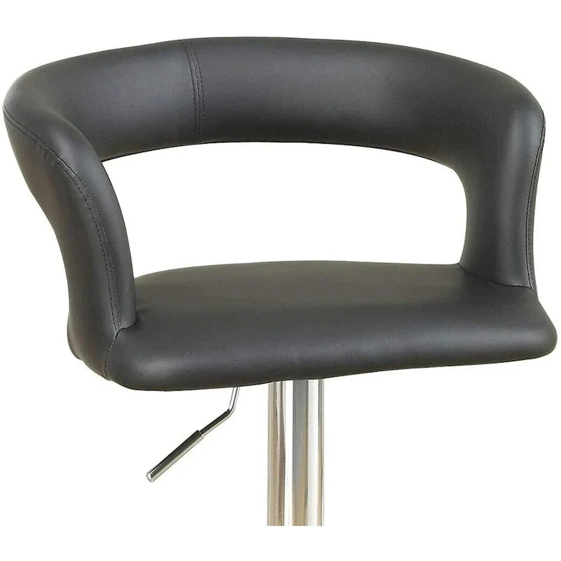 Set of 2 Adjustable Swivel Counter Height Bar Stools with Hollow Back and Armrests for Kitchen Island