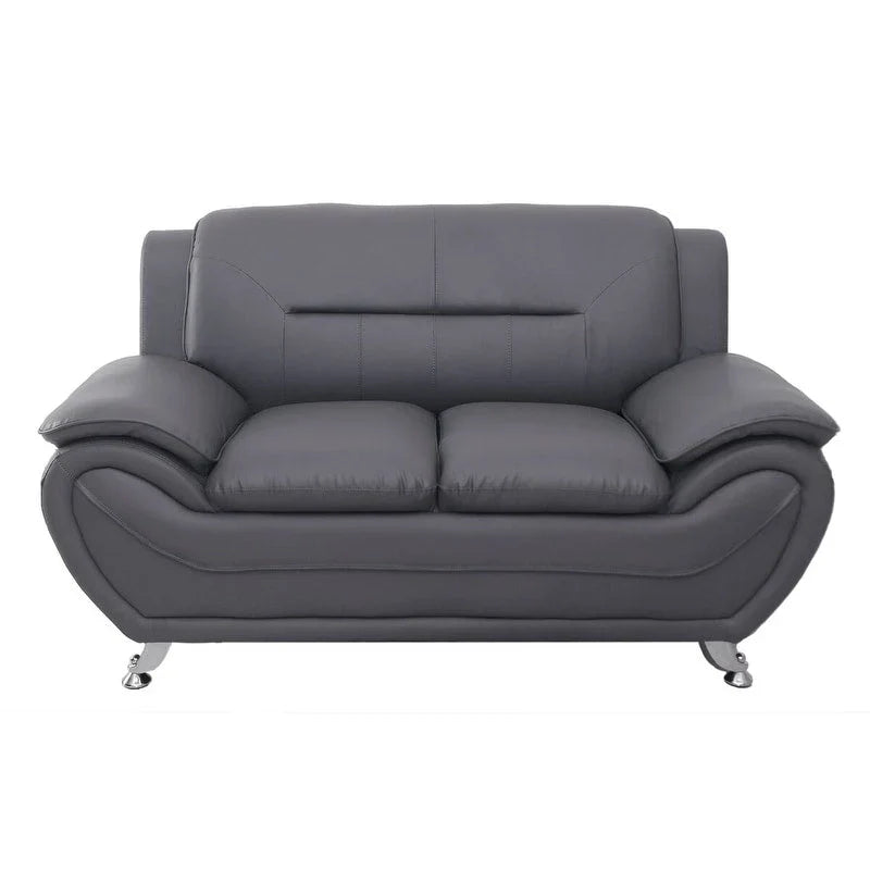 Michael Segura Upholstered Loveseat in Bonded Leather