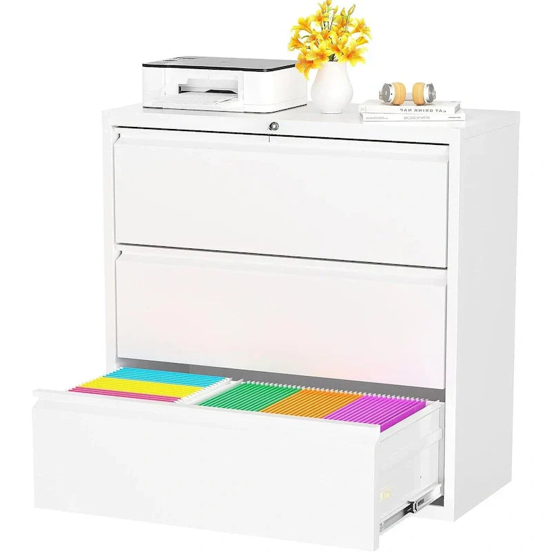 Metal Locking File Cabinet with 3 Drawers for Home Office