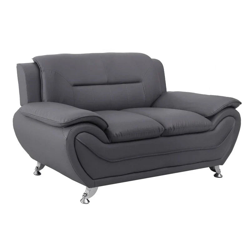 Michael Segura Upholstered Loveseat in Bonded Leather