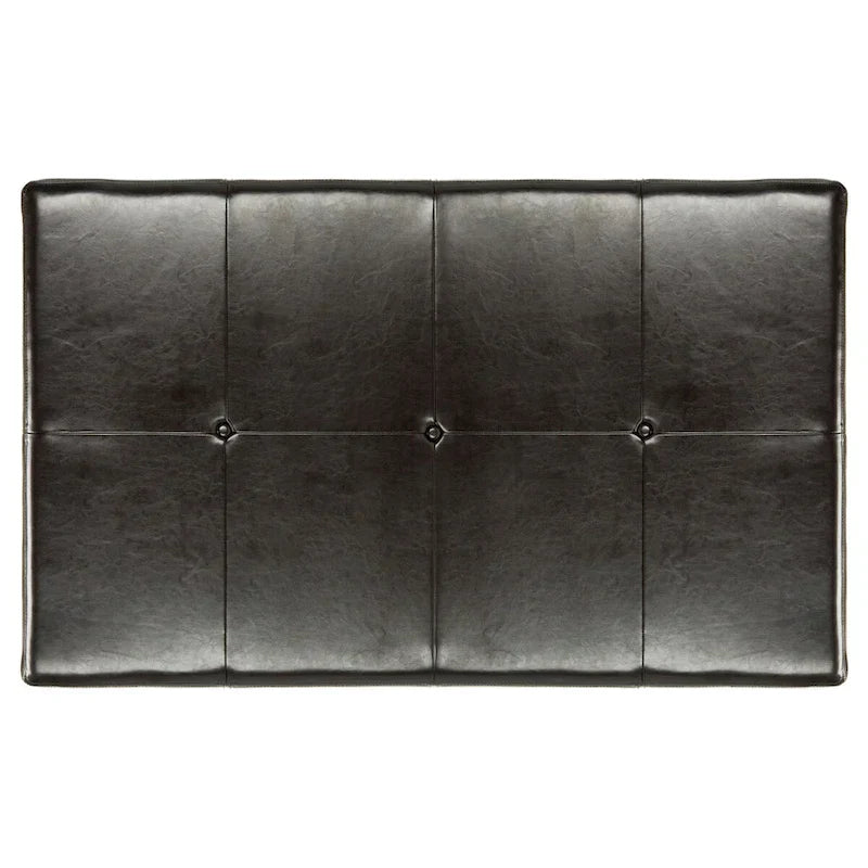 SAFAVIEH Tonja Brown Bicast Leather Rectangular Ottoman
