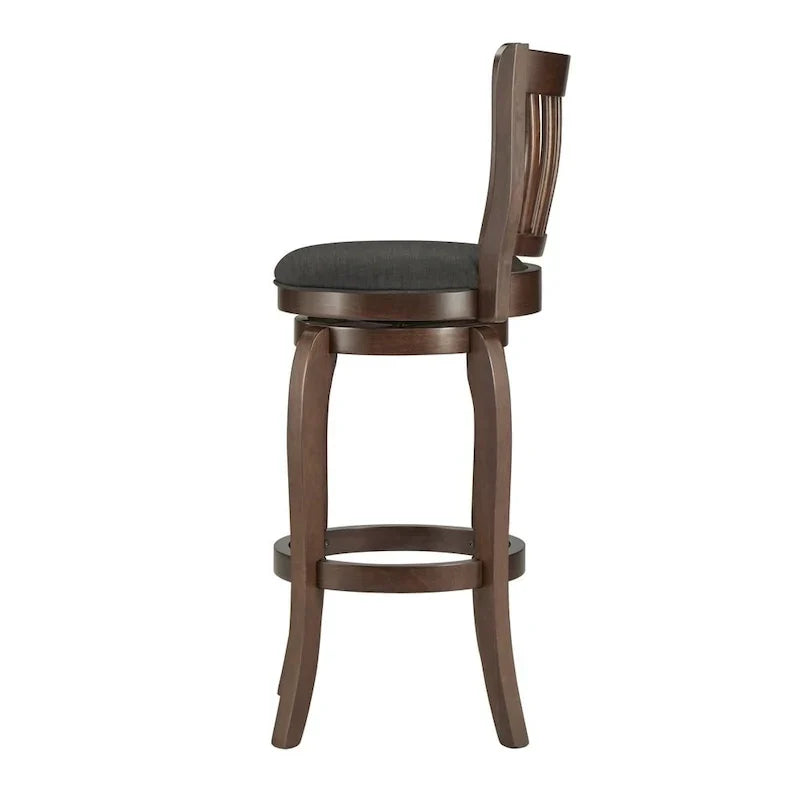 iNSPIRE Q Classic Ali 29-Inch High Back Swivel Bar Stool in Modern Linen