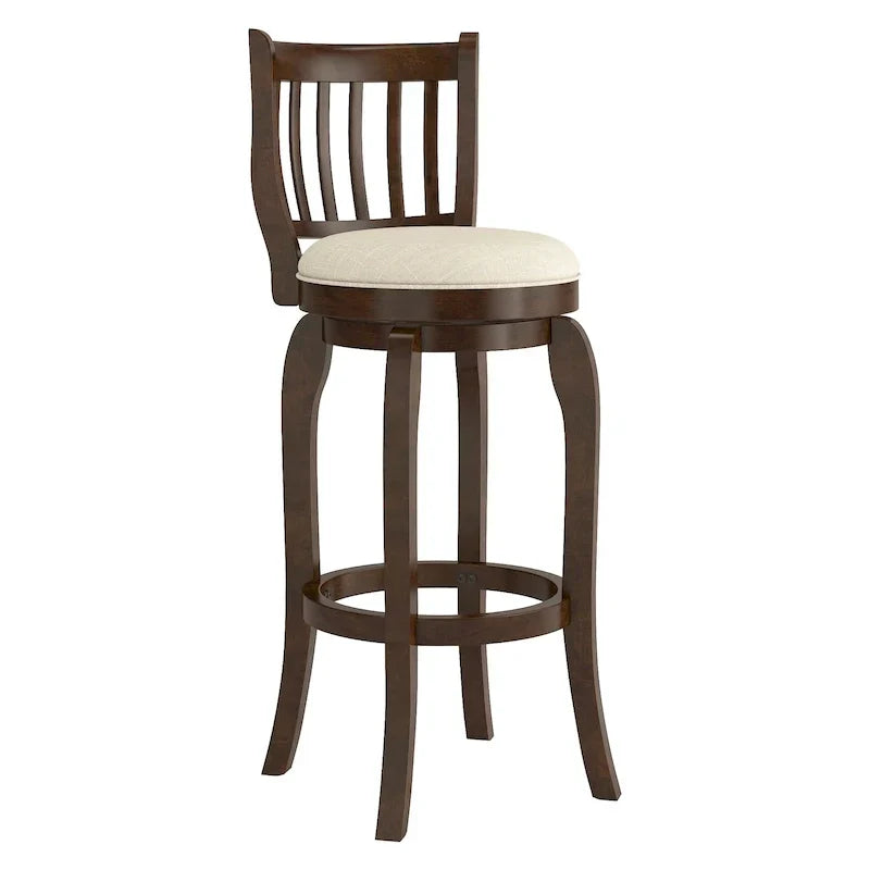 iNSPIRE Q Classic Ali 29-Inch High Back Swivel Bar Stool in Modern Linen