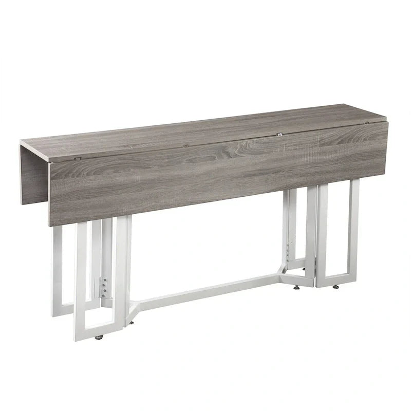 SEI Furniture Driness Grey Folding Drop Leaf Table