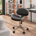 Mid-Century Modern Adjustable Office Chair with Swivel & Casters