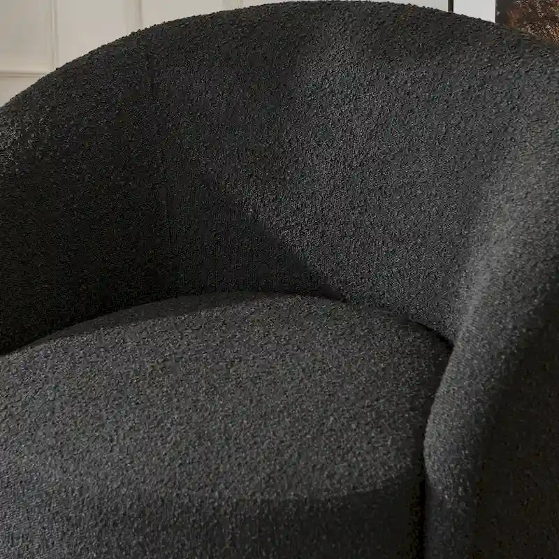 Set of 2 KINWELL 34-Inch Wide Upholstered Swivel Barrel Chairs