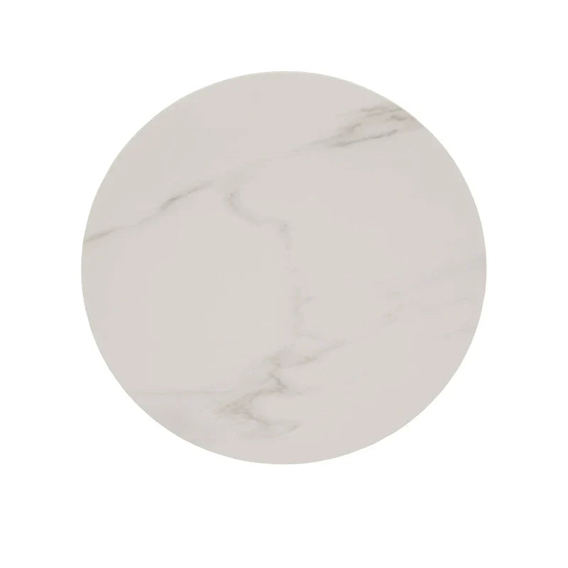 iNSPIRE Q Modern Jurmala Glossy Sintered Stone Tables with Grey Metal Base