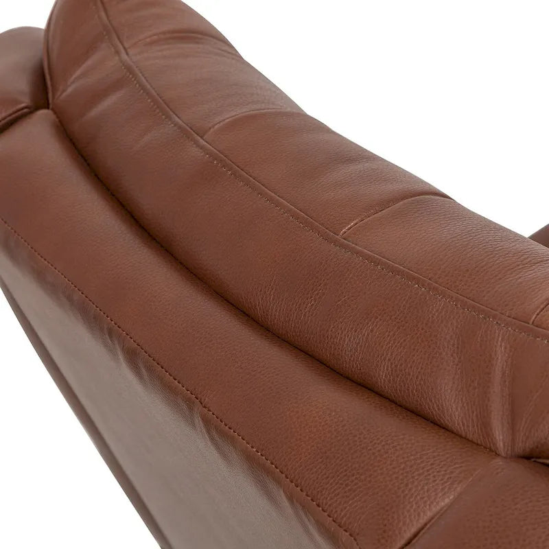 Jordano Mid-Century Leather Recliner with Metal Base by HULALA HOME