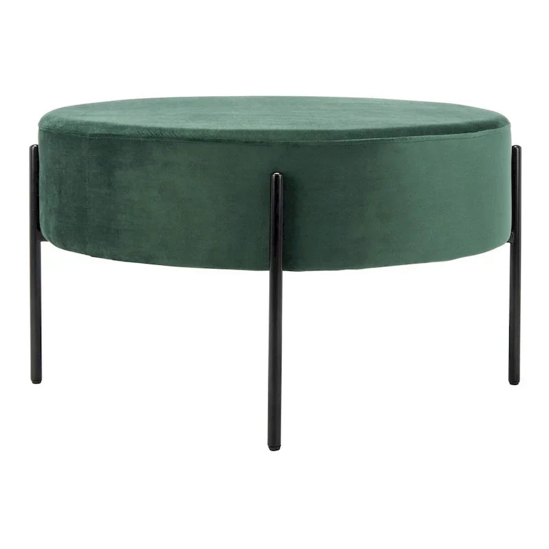 SAFAVIEH Shianne Round Velvet Cocktail Ottoman Table