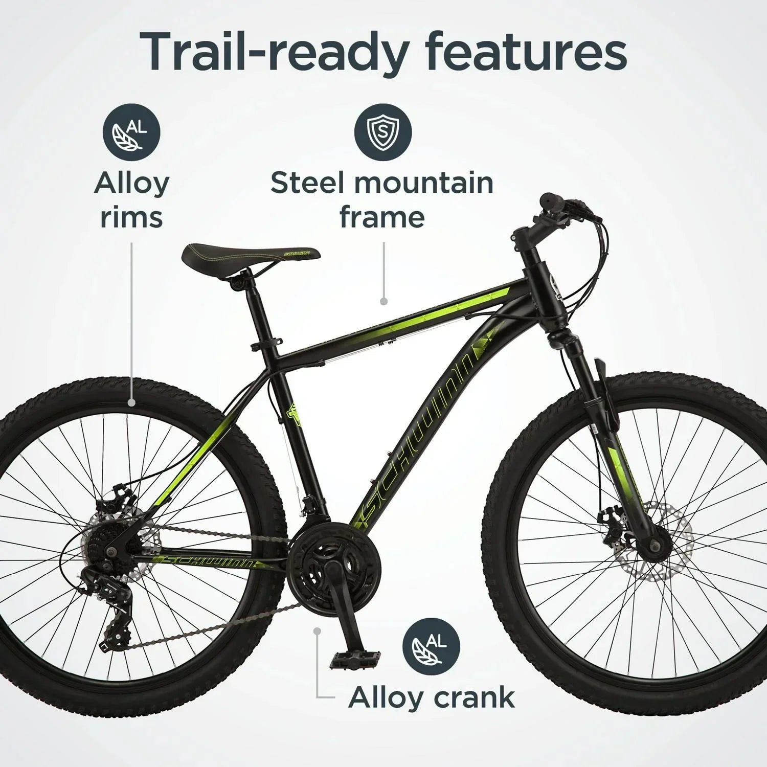 Schwinn Sidewinder Mountain Bike . 26-inch Wheels . 21 Speeds . Mens Style . Black