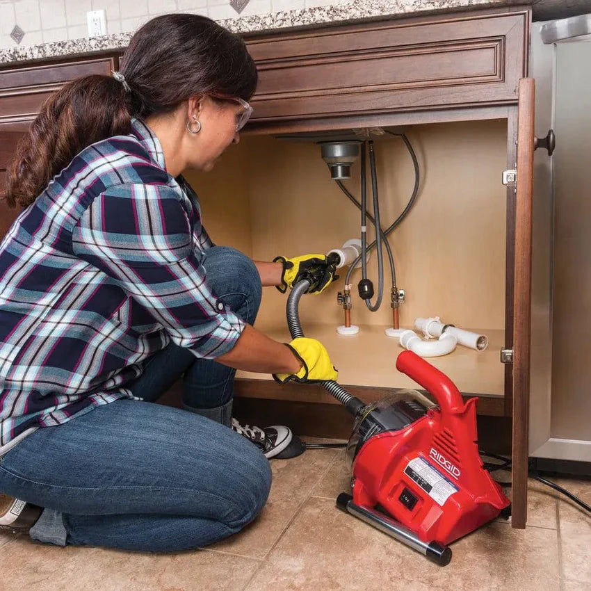 RIDGID PowerClear 120-Volt Drain Cleaning Snake Auger Machine for Heavy Duty Pipe Cleaning for Tubs, Showers, and Sinks 55808