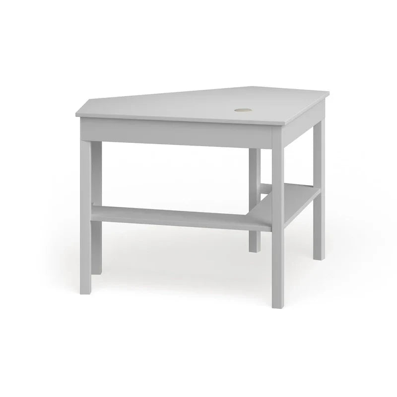 SEI Furniture Crescent Corner Desk in White Birch