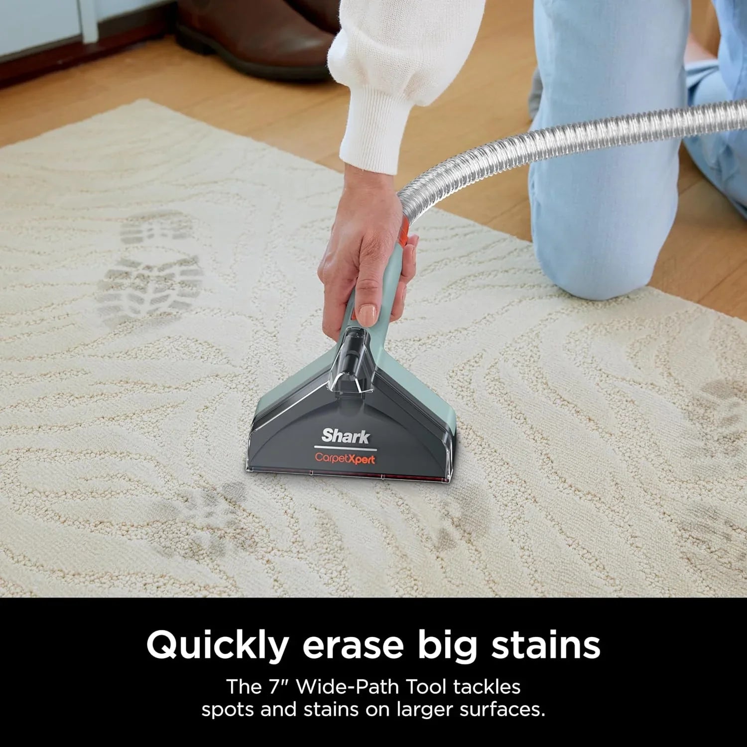 Shark CarpetXpert EX201 Carpet Cleaner, Cyan – Deep Cleaning with StainStriker, Perfect for Pets, Includes Spot & Stain Remover Tools