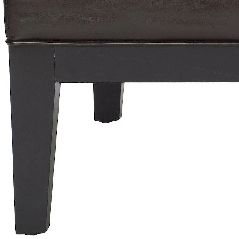 SAFAVIEH Tonja Brown Bicast Leather Rectangular Ottoman
