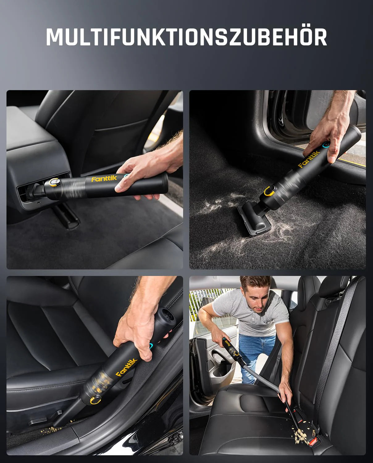 Fanttik 19000PA Slim V8 Apex Mini Car Vacuum