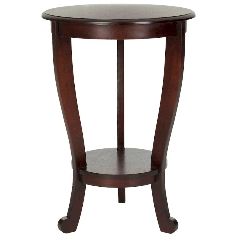 SAFAVIEH Carlotta Grey Pedestal Side Table - Dimensions: 18.1" W x 18.1" D x 26" H