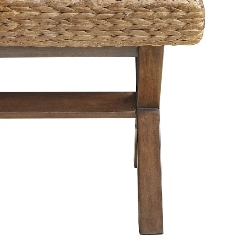INK+IVY Seadrift Handcrafted Water Hyacinth Accent Bench