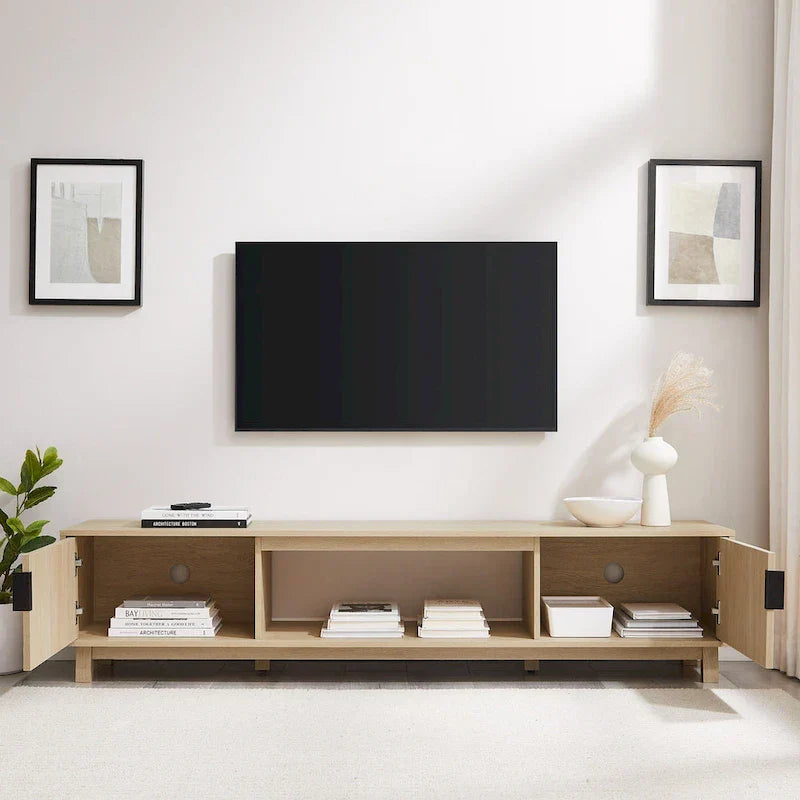 Middlebrook Designs Contemporary 70-Inch TV Stand with Fluted Doors