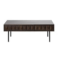 Rye Studio Contemporary 46-Inch Wide Espresso Oak Coffee Table with 2 Drawers - Dimensions: 28W x 46L x 16.5H