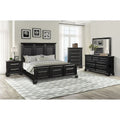 Roundhill Furniture Renova Vintage Black Wooden Bedroom Collection