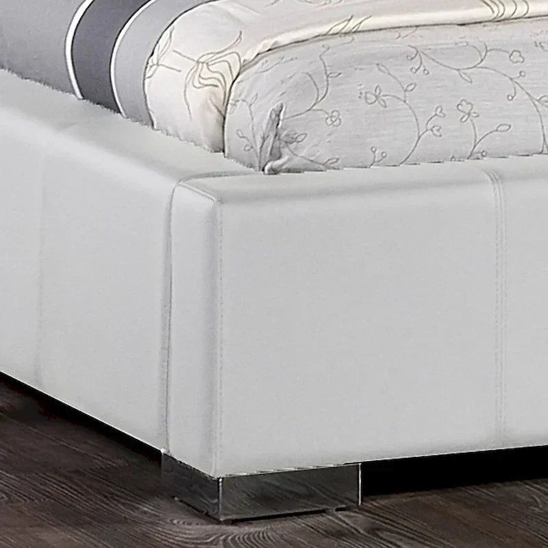 Madison Contemporary White Queen Platform Bed