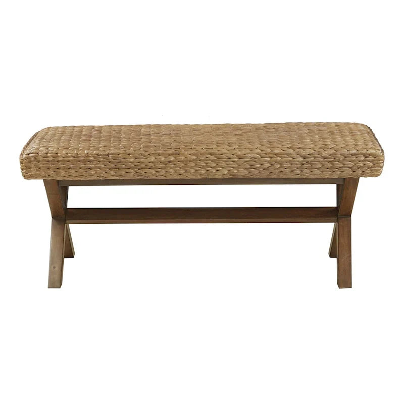 INK+IVY Seadrift Handcrafted Water Hyacinth Accent Bench
