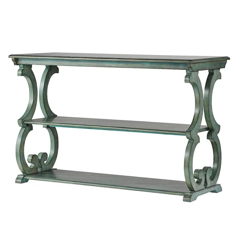 Lorraine Wooden Scroll TV Stand and Sofa Table by iNSPIRE Q Classic